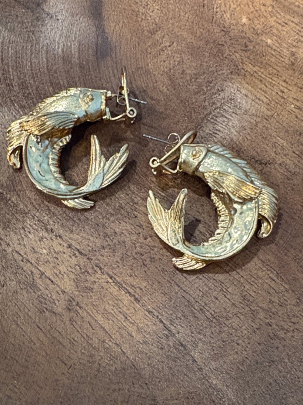 Zara Gold Koi Fish Hoop Earrings